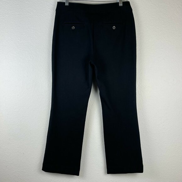 Ann Taylor Pants Womens Size 4 Lace Up Sailor Flared Slim Fit Trouser Black - Picture 2 of 11
